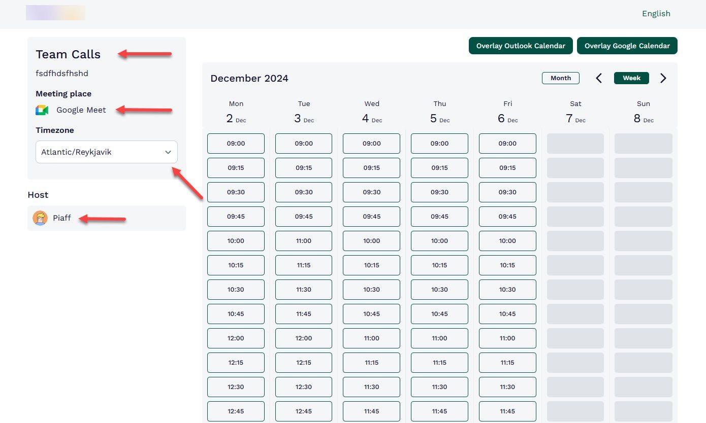 Live Appointment Page Created With Zencal