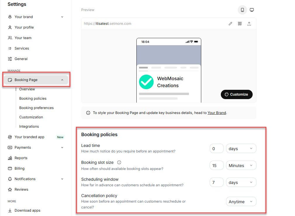Add Booking Policies to Your Booking Page