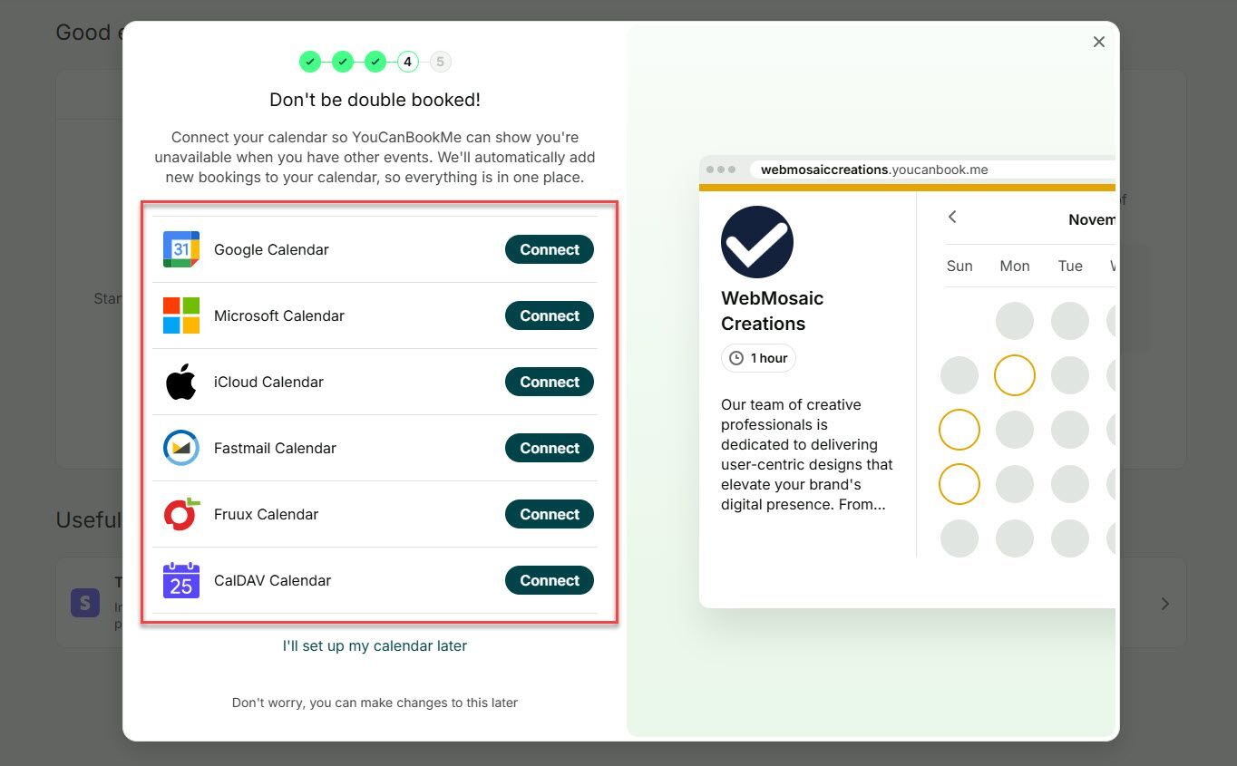 Connect Calendars with You Can Book Me