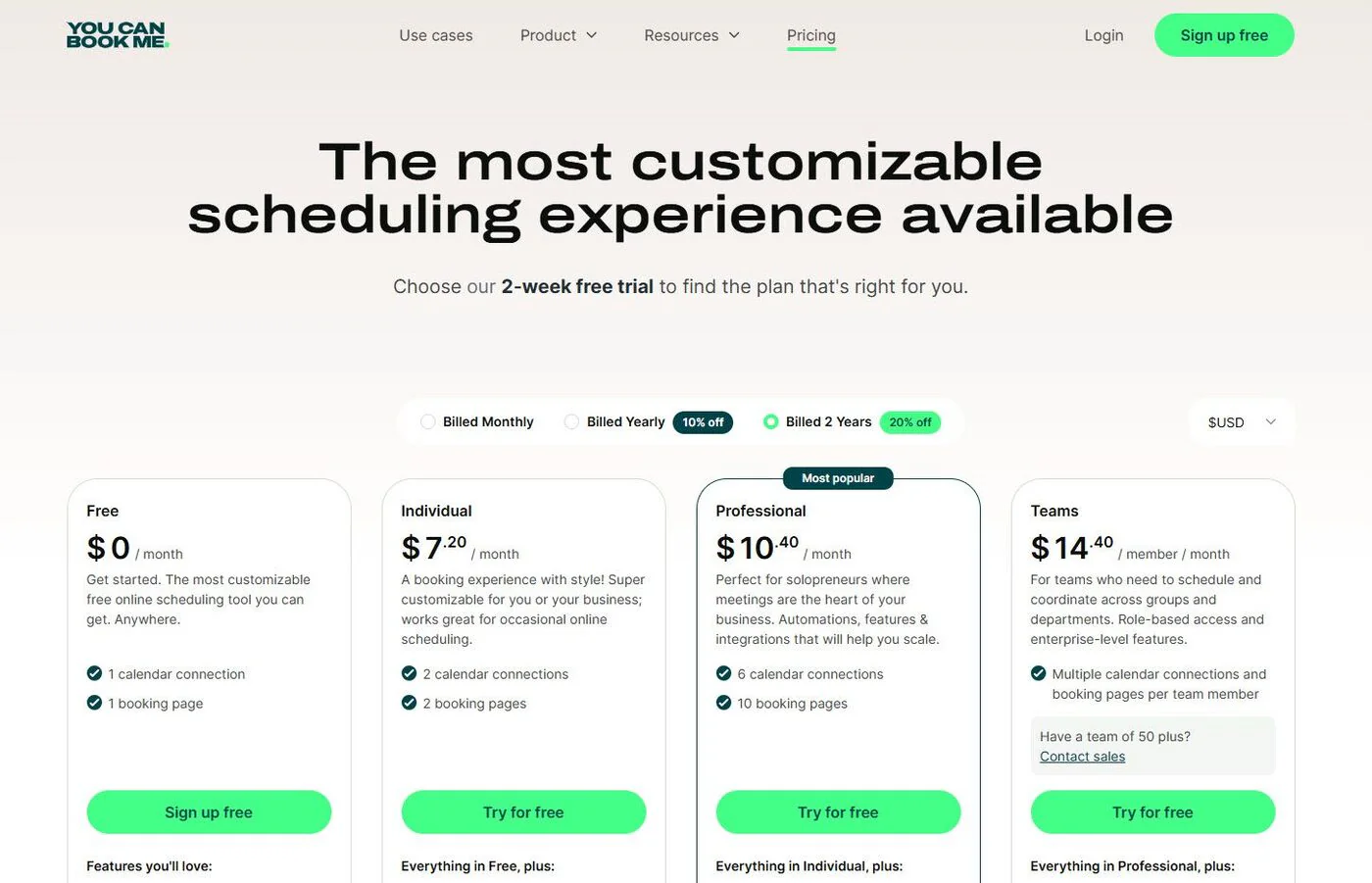 You Can Book Me Pricing Plans