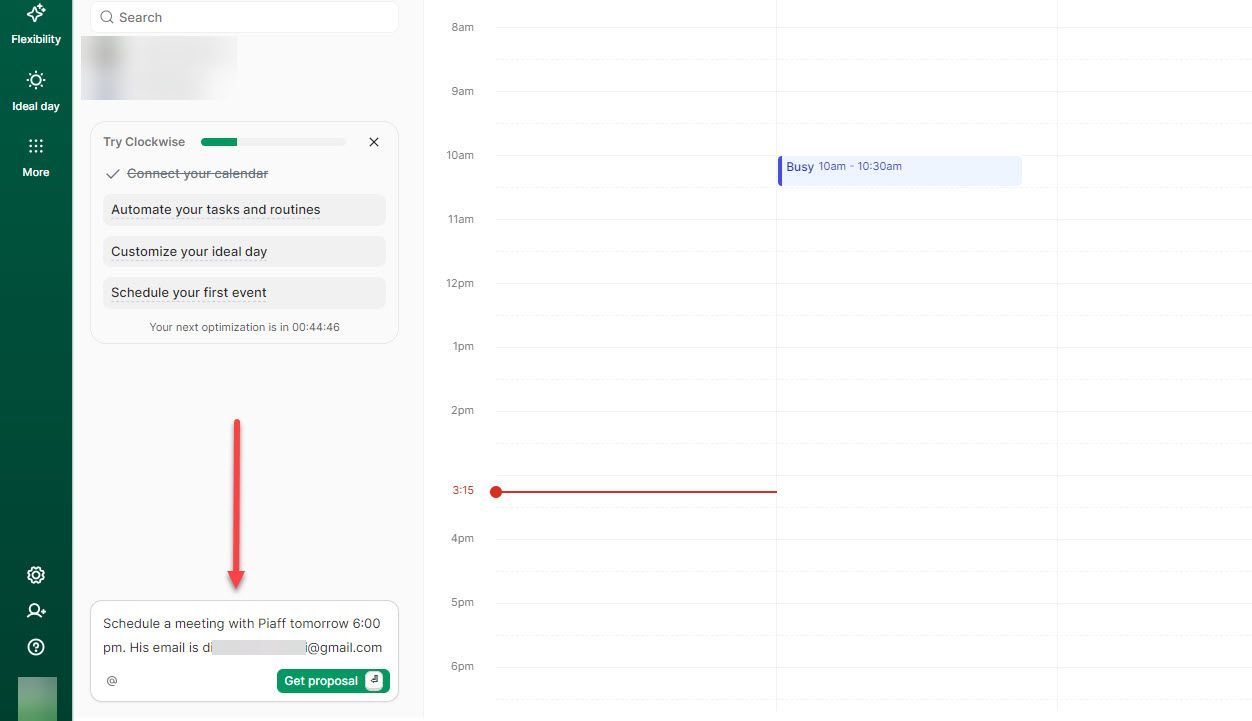 AI Calendar Feature in Clockwise