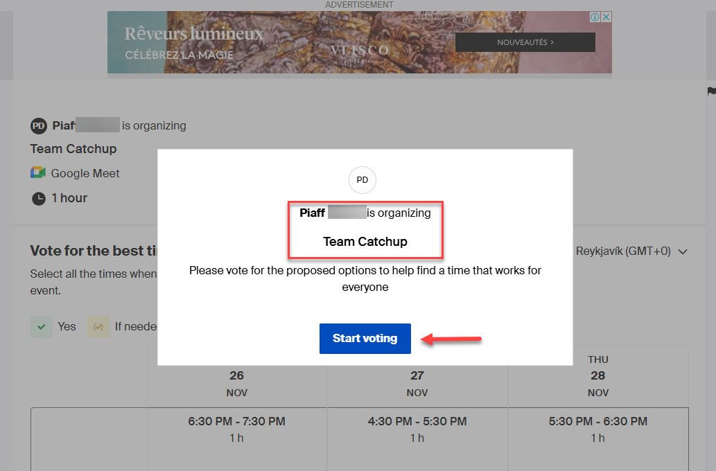 Group Poll Live Page
