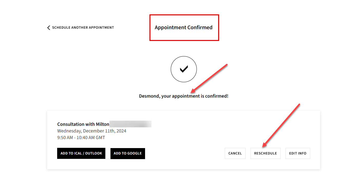Appointment Confirmed