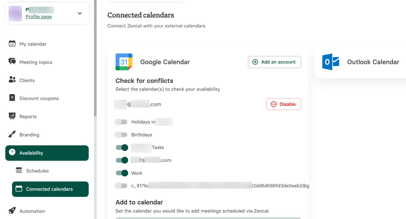 Google Calendar Integration in Zencal