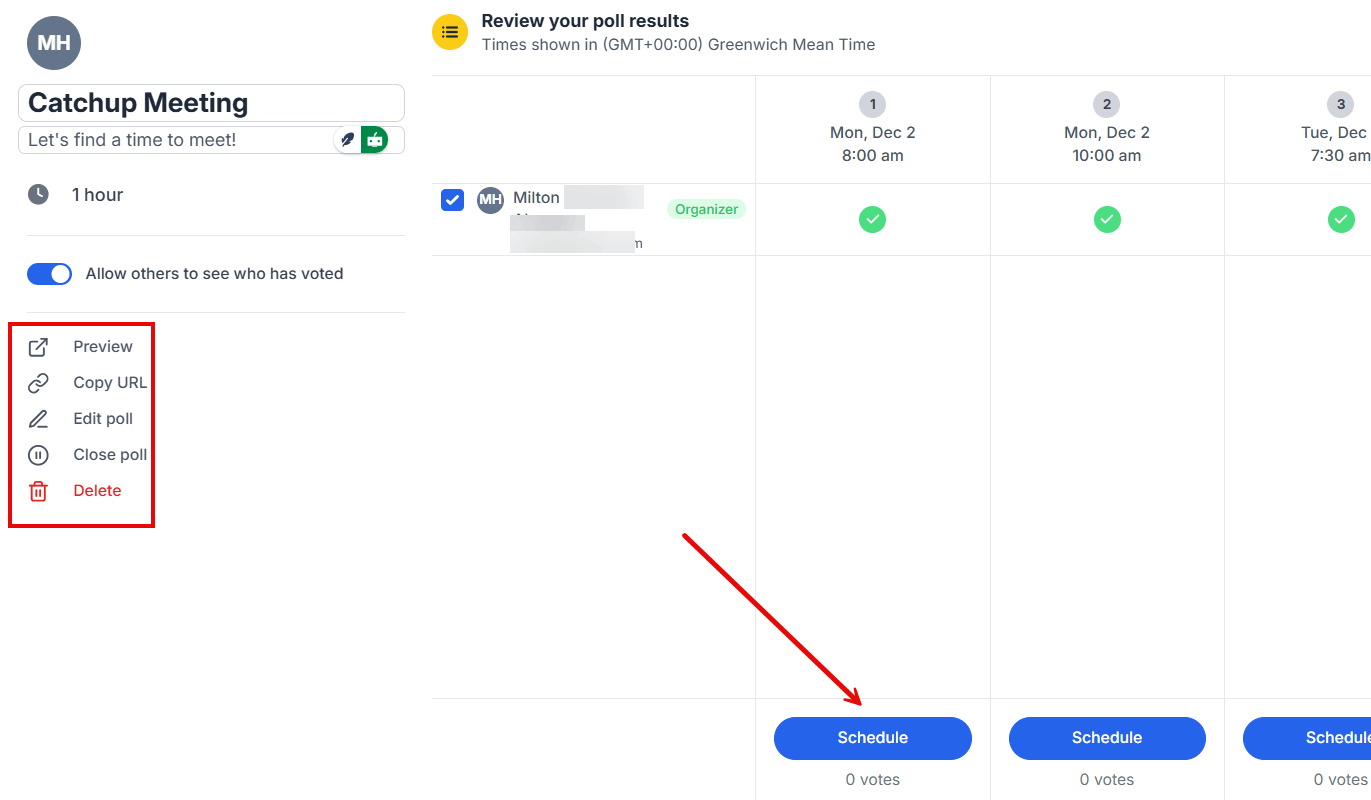 See the poll results in SavvyCal