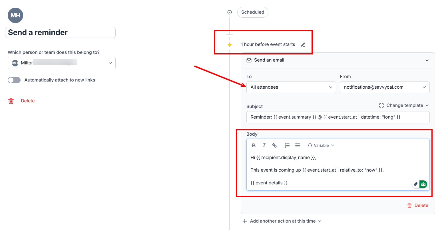 Send Meeting Poll Reminder in SavvyCal