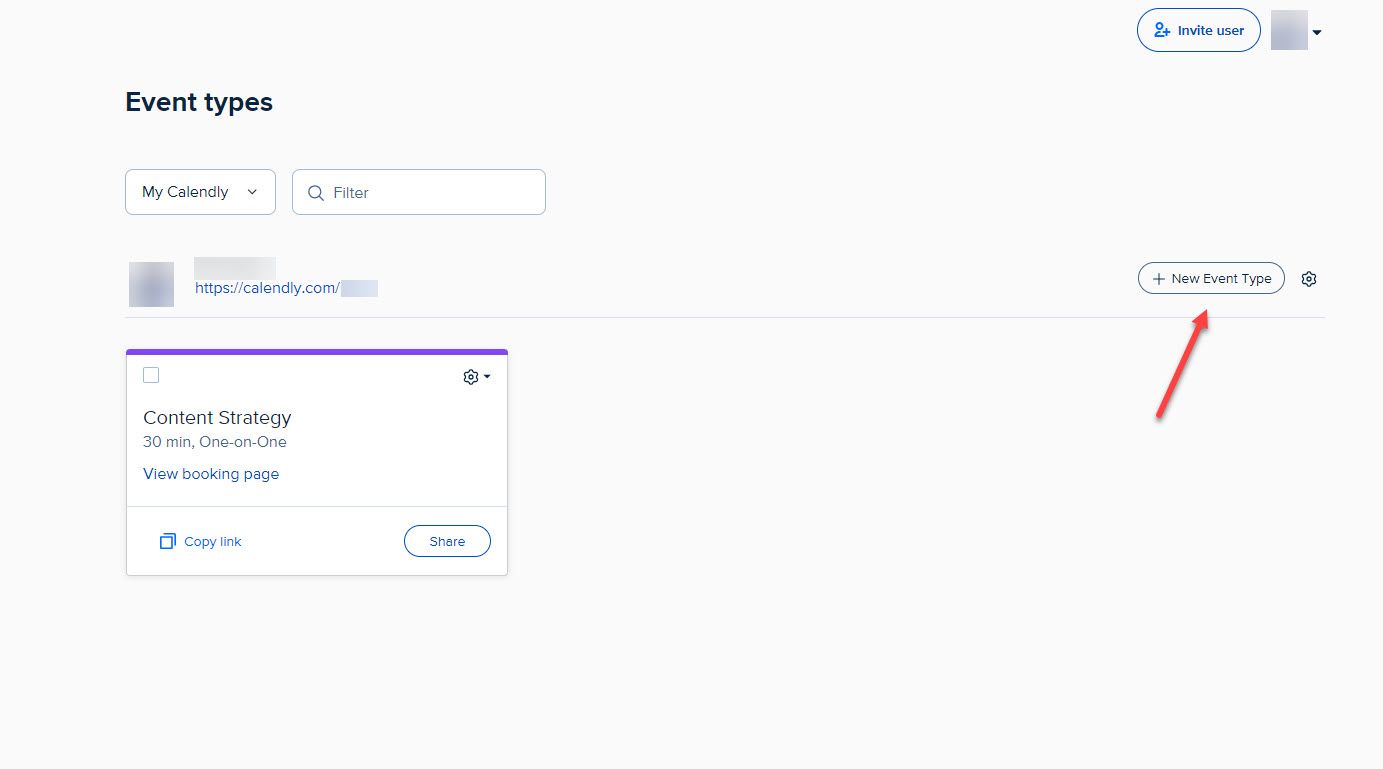 Create Event Type in Calendly
