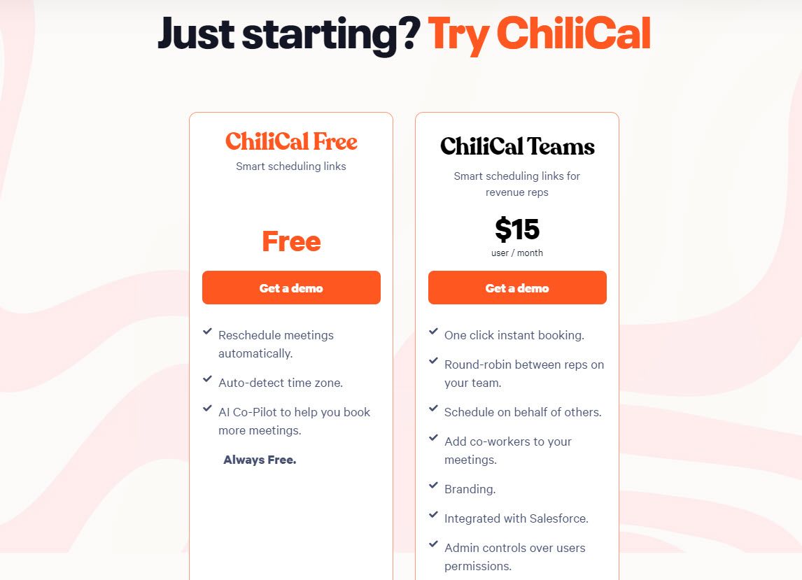 ChiliCal Pricing Plans