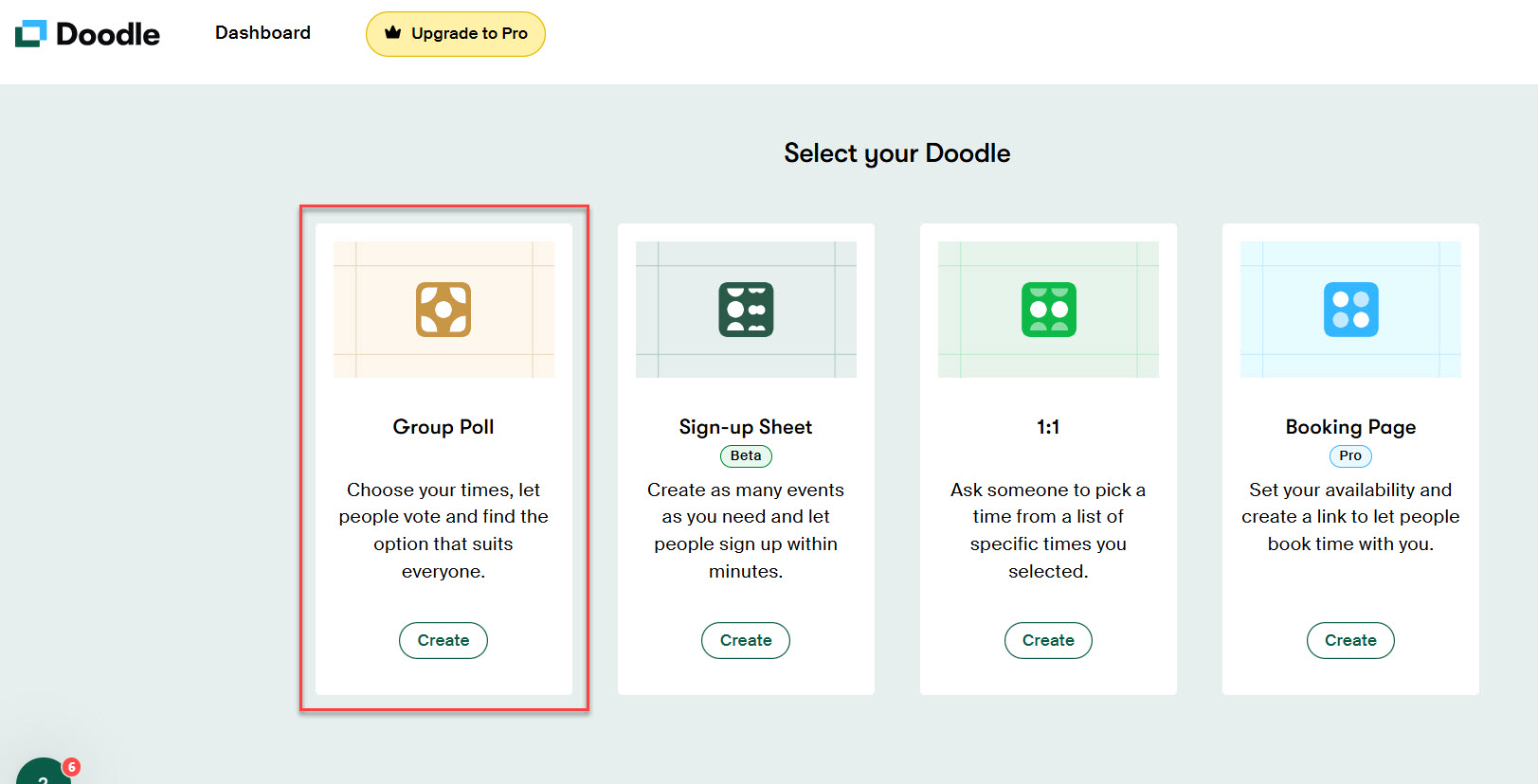 Create a Group Poll in Doodle