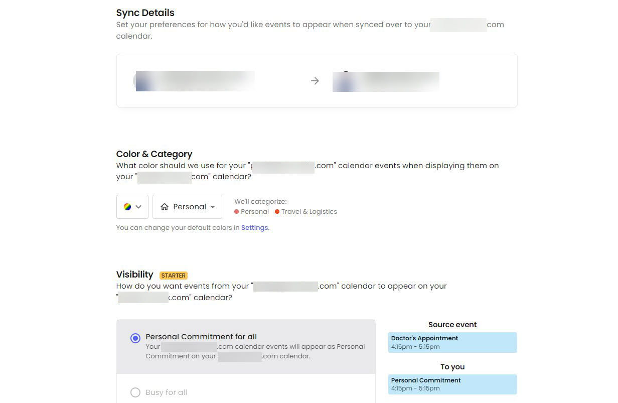 Calendar Sync Configuration in Reclaim AI