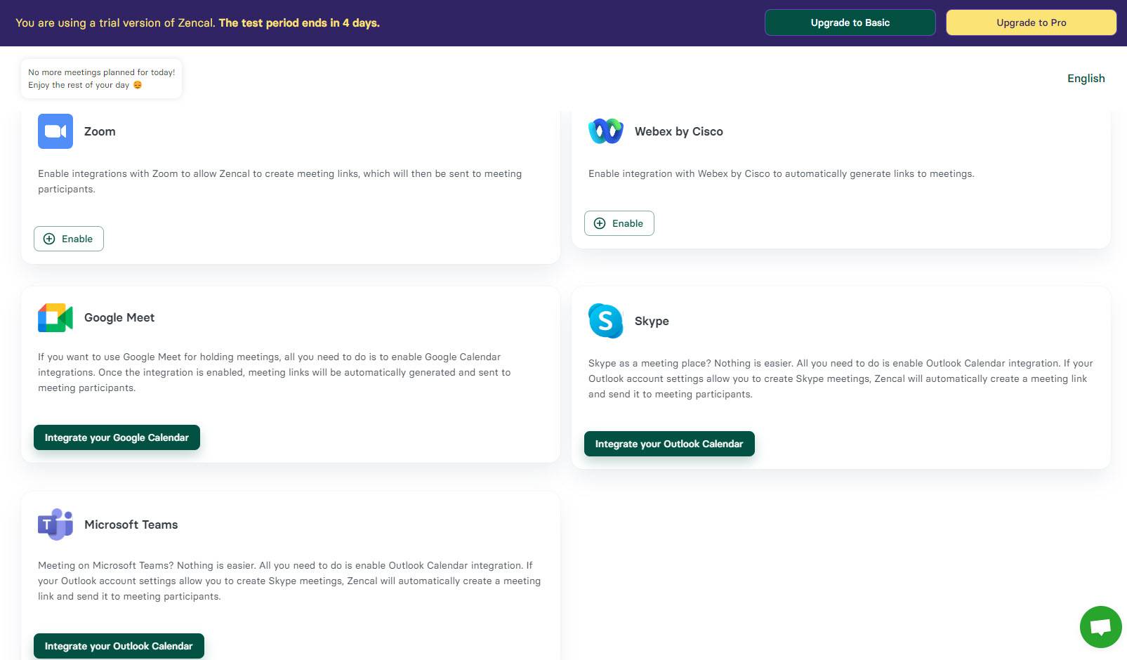 Zencal Integration With Top Video Meeting Apps