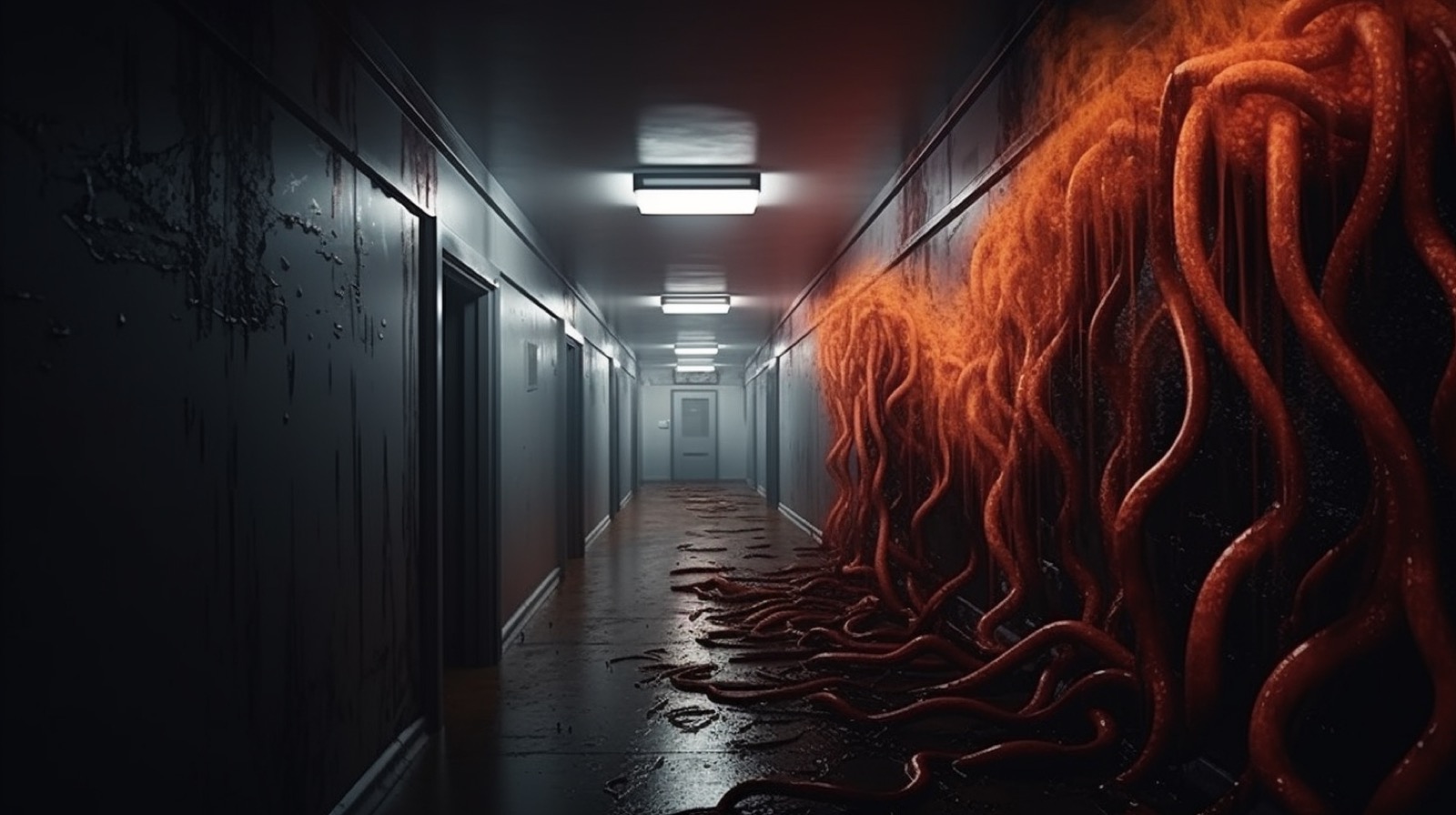 Stranger Things inspired corridor