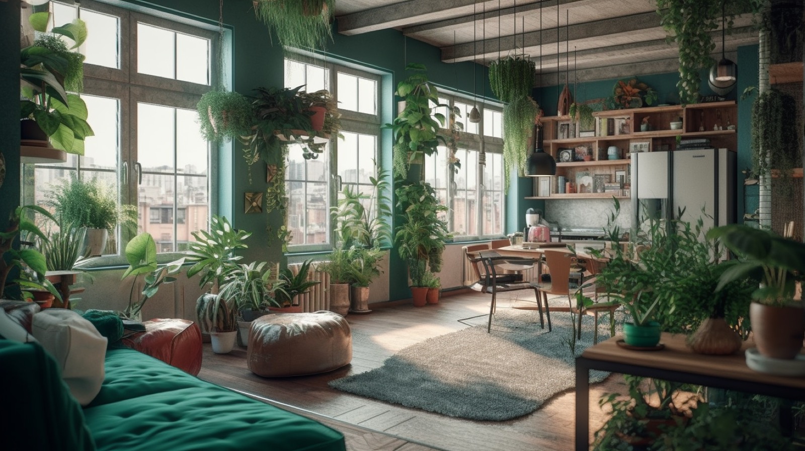 Safari landscape with wildlife