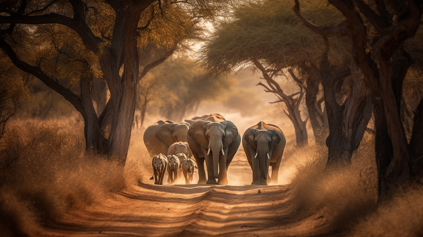 Tropical beach setting