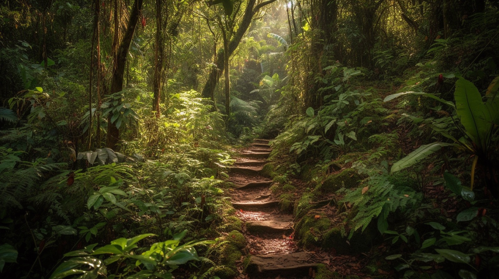 Serene lake and mountains